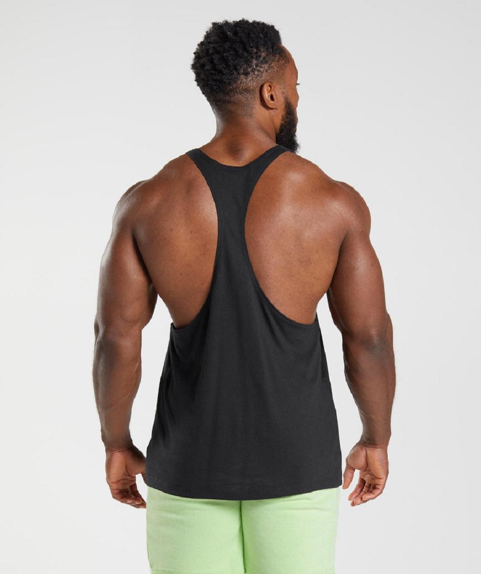 Gymshark Legacy Muške Stringers Crne | HR 2558NWY